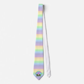 KAWAII MUSHROOM SHROOM GINGHAM PATCHWORK PLAID NECK TIE