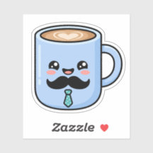Kawaii Mustache Coffee Mug Cute Father's Day