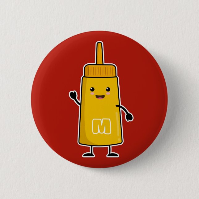Kawaii Mustard: Best Friends Forever BFF Button (Front)