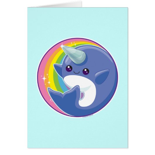 Kawaii Narwhal Cards (Front)