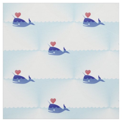 kawaii narwhal fabric