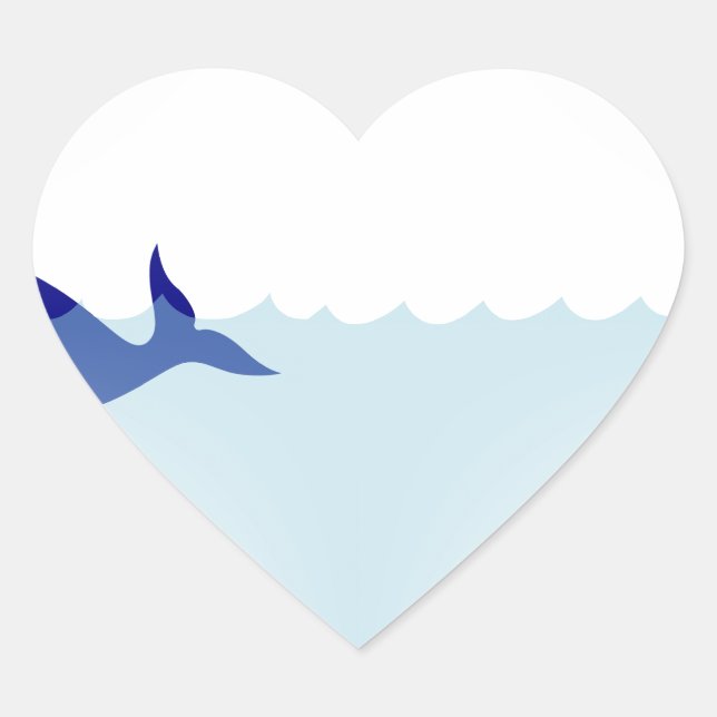 kawaii narwhal heart sticker (Front)