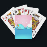 Kawaii Narwhal Playing Cards<br><div class="desc">A happy kawaii narwhal on some playing cards.</div>