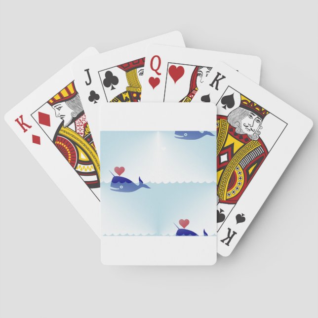 kawaii narwhal poker cards (Back)