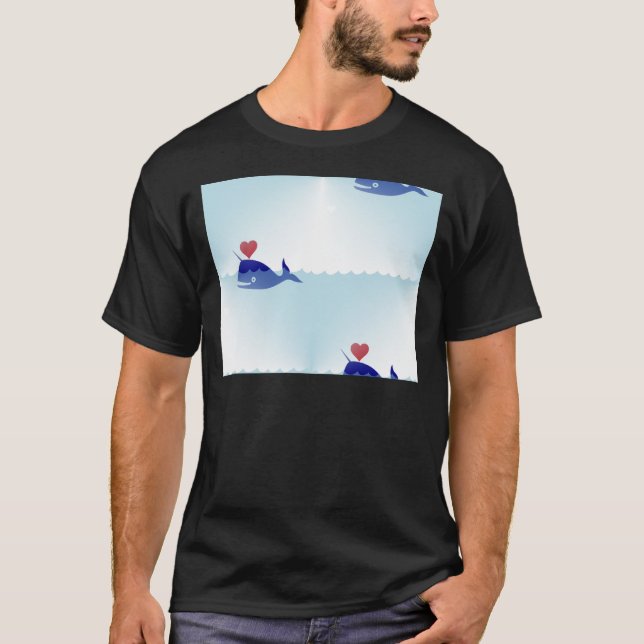 kawaii narwhal T-Shirt (Front)