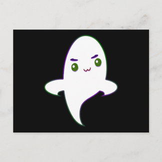 Kawaii Naughty Halloween Ghost Postcard