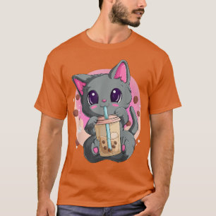 Kawaii Neko Cat Anime Shirts For Women, Bubble Bob