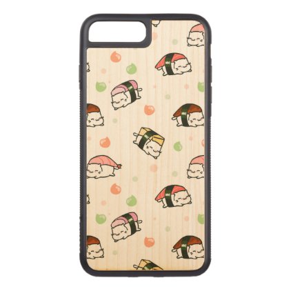 Kawaii Neko Nigiri Carved iPhone 8 Plus/7 Plus Case