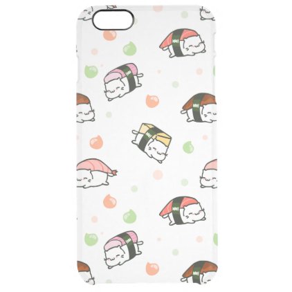 Kawaii Neko Nigiri Clear iPhone 6 Plus Case