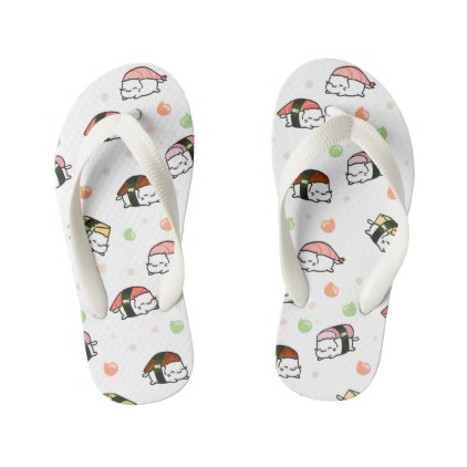 Kawaii Neko Nigiri Kid&#39;s Flip Flops