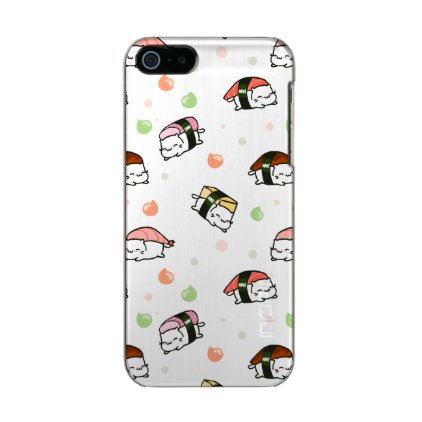 Kawaii Neko Nigiri Metallic Phone Case For iPhone SE/5/5s