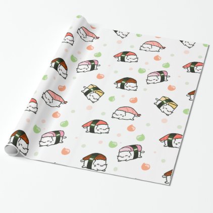 Kawaii Neko Nigiri Wrapping Paper