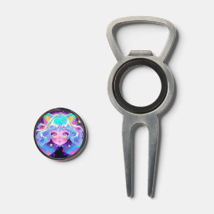 Kawaii Neon Cat Fursona Furry Anime Girl Divot Tool