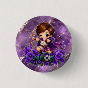 Kawaii Neos Zodiac Sagittarius Button