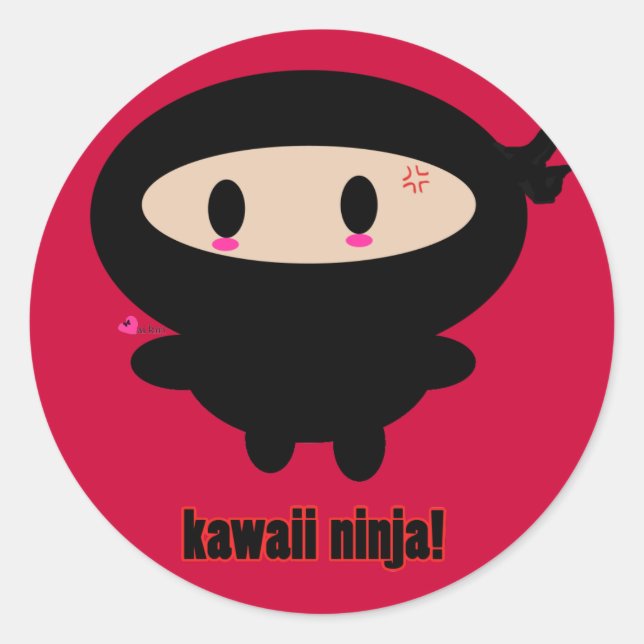 Kawaii Ninja Sticker (Front)