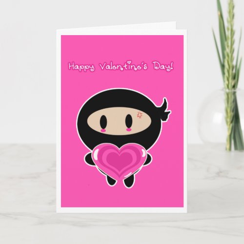 Kawaii Ninja Valentines Day Card