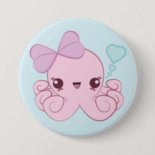 Kawaii Octopus Button