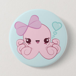 Kawaii Octopus Button