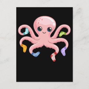 Kawaii Octopus Cute Kraken Sea Animal Postcard