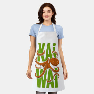 Kawaii Octopus Graphic Apron Cute Japanese Style
