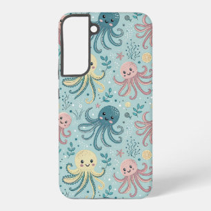 Kawaii Octopus Pattern Samsung Galaxy S22+ Case