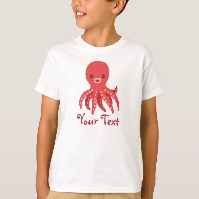 Kawaii Octopus Personalized TShirt - custom cute (Front)