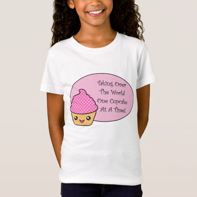 Kawaii One Cupcake At A Time T-Shirt (Front)