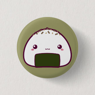 Kawaii Onigiri Pinback Button