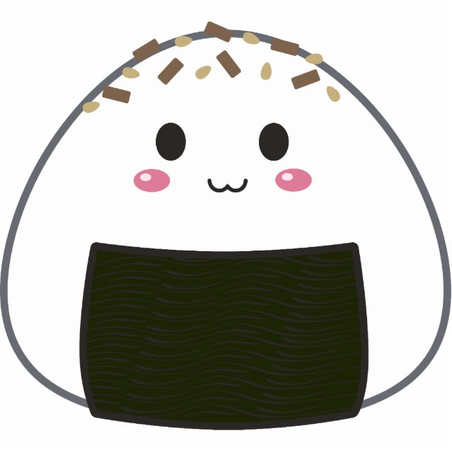 Kawaii "Onigiri" Rice Ball with Toppings Statuette (Front)