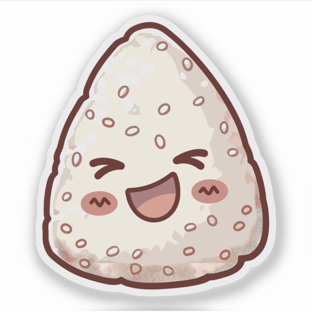 Kawaii Onigiri Sticker (Front)
