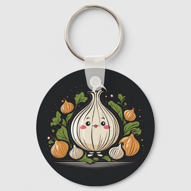 Kawaii Onion Kitchen Keychain (Front)