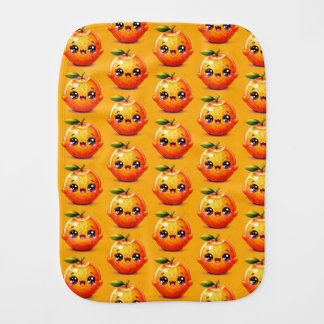 Kawaii Orange Baby Burp Cloth