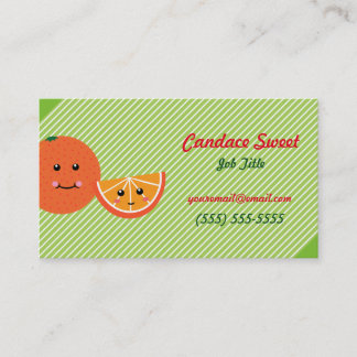 Kawaii Orange Business Card