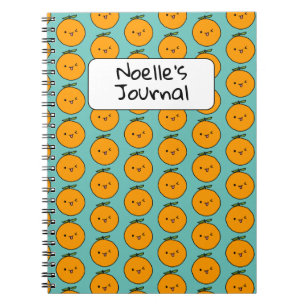 Kawaii Orange Customizable Personalized Journal