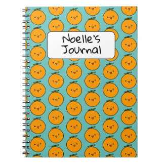 Kawaii Orange Customizable Personalized Journal