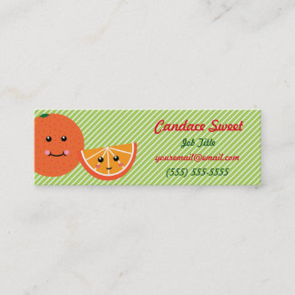 Kawaii Orange Mini Business Card