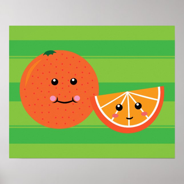 Kawaii Orange Poster (Front)