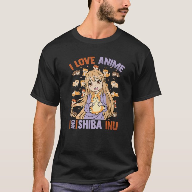 Kawaii Otaku Girl - I Love Anime And Shiba Inu - C T-Shirt (Front)