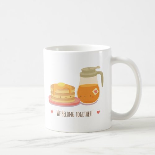 Kawaii Pancake and Maple Syrup Couple Mug