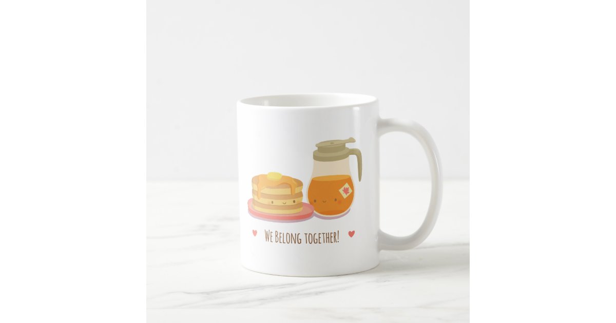 Kawaii Pancake And Maple Syrup Couple Mug Zazzle Com