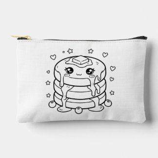 Kawaii pancake stack coloring accessory pouch