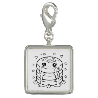 Kawaii pancake stack coloring charm