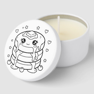 Kawaii pancake stack coloring mini candle favors