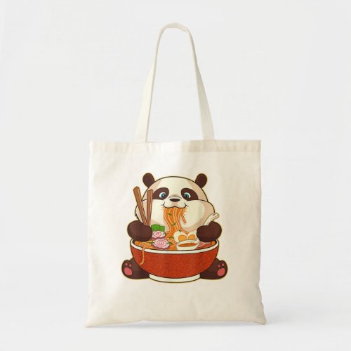 Kawaii Panda Anime Boba Drink Bubble Tea Tapioca  Tote Bag