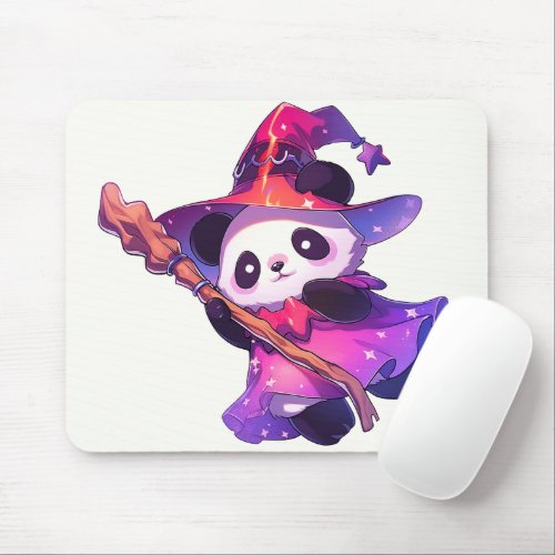 Kawaii Panda as Magical Girl Mouse Pad