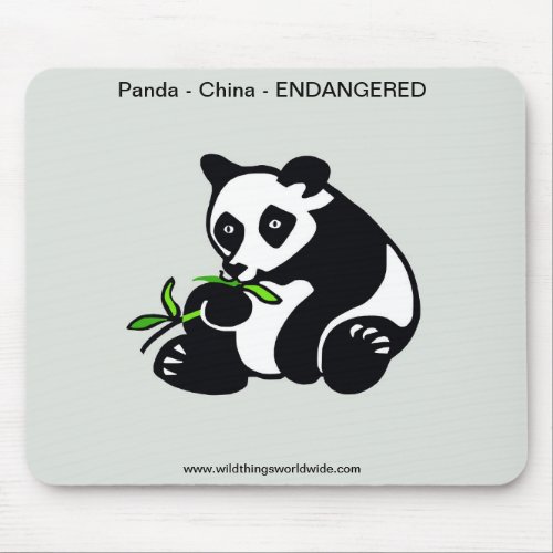 Kawaii PANDA Bear_ Animal activist _ Endangered _ Mouse Pad
