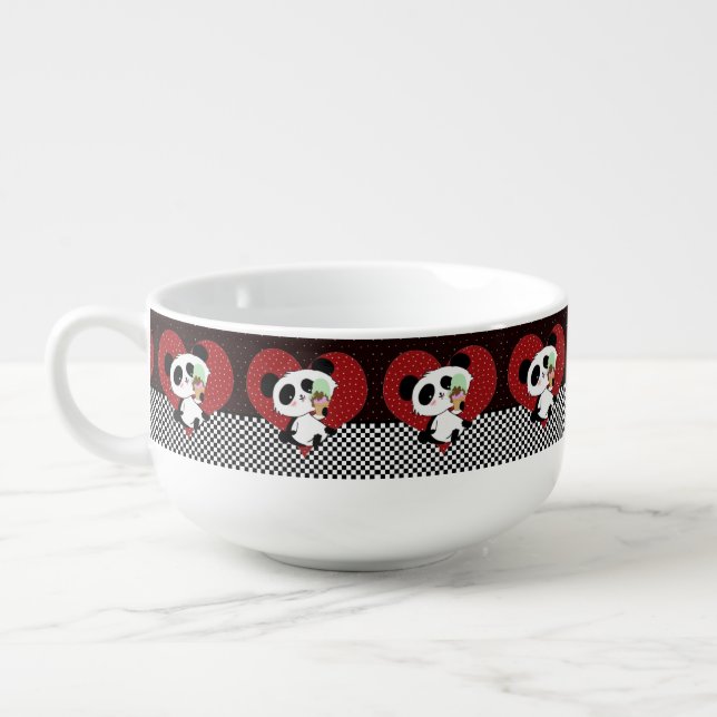Kawaii Panda Bear Funny Cute Named Gifts Soup Mug (Right)