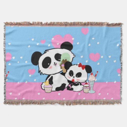 Kawaii Panda Bear Funny Cute Named Gifts Throw Blanket
