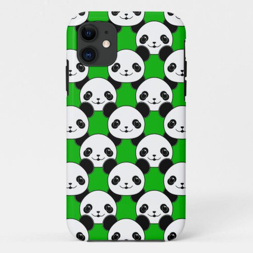 Kawaii Panda Bear Pattern iPhone 11 Case