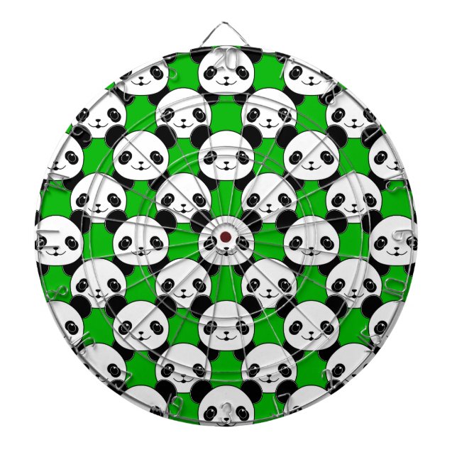 Kawaii Panda Bear Pattern Dart Board (Front)